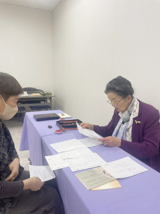 全書芸誌をお使いいただいている書道教室訪問Vol.1：千葉県松戸市「かな書道芳静会：田原芳琴・恵琴」本間加苑中村孝子長谷川和子岡田千明佐々木雅子松尾和子芹澤りえ